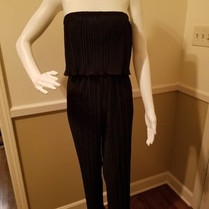 Black Strapless Romper Jumpsuit